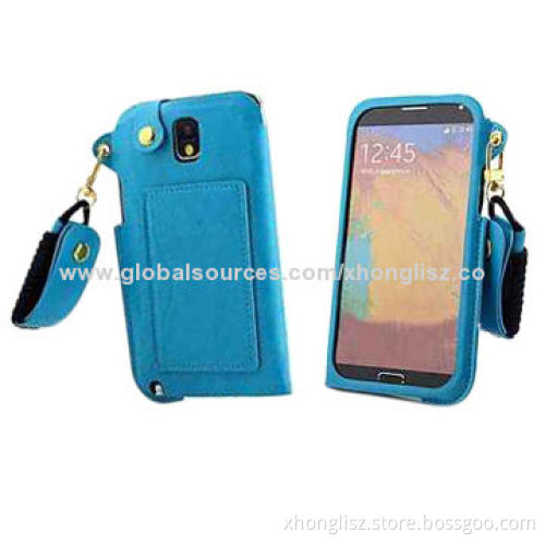 Case for Samsung Note 3, with Colorful Design, Stand and Cards Slot Function